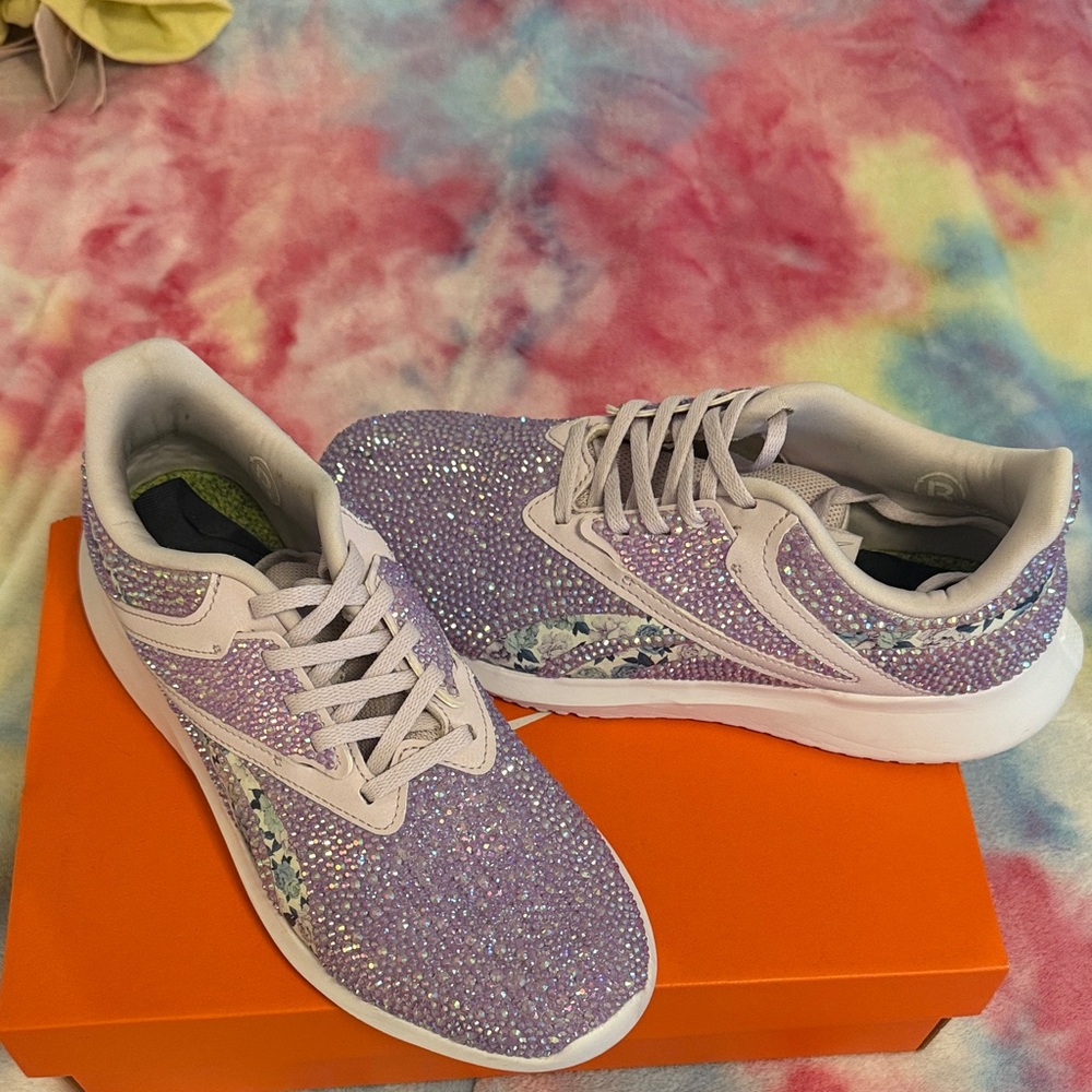 Handmade, Reebok Glittery Purple Athletic Shoes